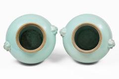 Pair Chinese Celadon Vases with Lids - 4548246