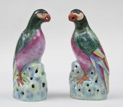 Pair Chinese Famille Rose Parrots - 267177