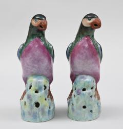 Pair Chinese Famille Rose Parrots - 267180