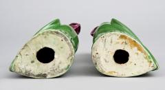 Pair Chinese Green Parrots Circa 1820 - 267126