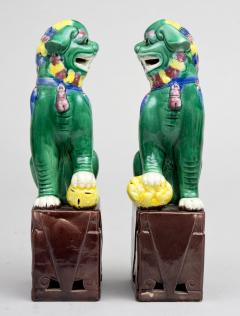 Pair Chinese Multicolored Foo Dogs - 267110