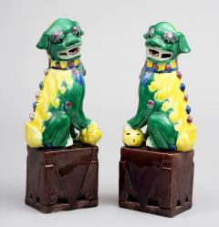 Pair Chinese Multicolored Foo Dogs - 267111