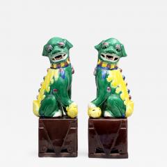 Pair Chinese Multicolored Foo Dogs - 267853