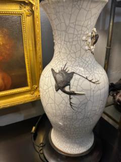 Pair Chinese Porcelain Dragon Vases Fitted as Lamps - 4264319