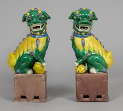 Pair Chinese Porcelain Foo Dogs - 3574623