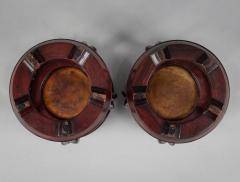 Pair Chinese Rosewood Barrel Form Display Stands - 4179738
