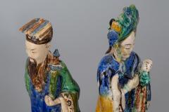 Pair Chinese Shiwan Ware Pottery Figures - 780238