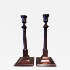 Pair Chippendale Carved Columnar Candlesticks - 4179046