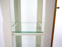 Pair Contemporary Modern Lacquered Wood Frame Glass Vitrine - 2824508