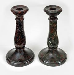 Pair Cornish Serpentine Marble Candlesticks - 1246623