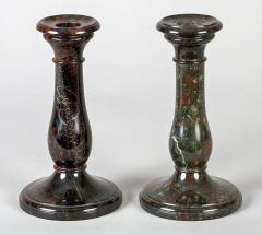 Pair Cornish Serpentine Marble Candlesticks - 1246624