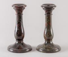 Pair Cornish Serpentine Marble Candlesticks - 1246626