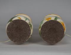 Pair Decalcomania Vase Lamps and Shades - 4406516