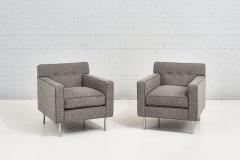 Pair Dunbar Chairs Gray Boucle 1960 - 2347901