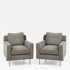 Pair Dunbar Chairs Gray Boucle 1960 - 2352354