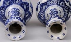 Pair Dutch Delft Bottle Vases - 143020