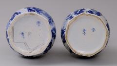 Pair Dutch Delft Bottle Vases - 143021