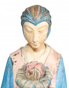 Pair East Asian Standing Figures Of Woman Possibly Geisha - 4253728