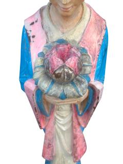 Pair East Asian Standing Figures Of Woman Possibly Geisha - 4253729