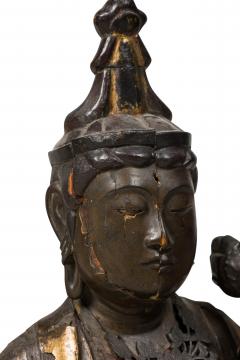 Pair Edo era giltwood standing Amitabha Buddhas - 4631101