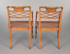 Pair Edwardian Satinwood Armchairs - 791642