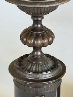 Pair Empire Style Bronze Candle Holders - 4041923