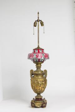 Pair Empire Style Bronze Urn Table Lamps - 4170868