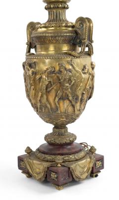 Pair Empire Style Bronze Urn Table Lamps - 4170871