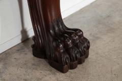 Pair English 19thC Mahogany Lion Paw Console Tables - 4336533