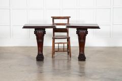 Pair English 19thC Mahogany Lion Paw Console Tables - 4336597