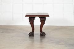 Pair English 19thC Mahogany Lion Paw Console Tables - 4336604