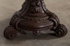 Pair English 19thC Mahogany Painted Cast Iron Tavern Tables - 4496414