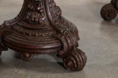 Pair English 19thC Mahogany Painted Cast Iron Tavern Tables - 4496416