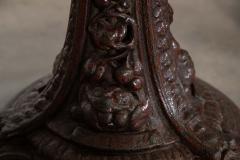 Pair English 19thC Mahogany Painted Cast Iron Tavern Tables - 4496424