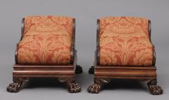 Pair English Antique Regency Footstools - 123759