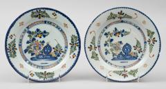 Pair English Delft Plates 18th Century - 266761