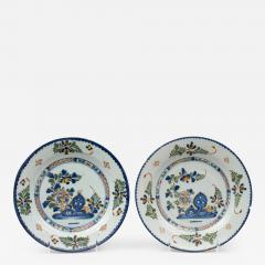 Pair English Delft Plates 18th Century - 267729