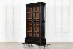 Pair English Ebonised Oak Glazed Bookcases - 4210600