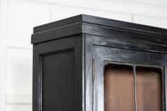 Pair English Ebonised Oak Glazed Bookcases - 4210604