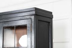 Pair English Ebonised Oak Glazed Bookcases - 4210605
