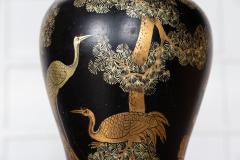 Pair English Large Chinoiserie Papier M ch Table Lamps - 2819328