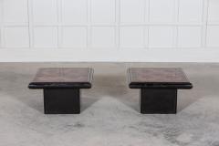 Pair English Mid Century Burr Walnut Side Tables - 2708283