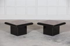 Pair English Mid Century Burr Walnut Side Tables - 2708285