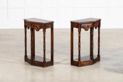 Pair English Oak Side Tables - 4092133