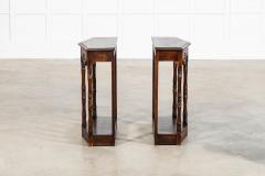 Pair English Oak Side Tables - 4092137