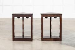 Pair English Oak Side Tables - 4092140
