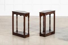 Pair English Oak Side Tables - 4092141
