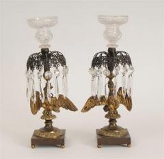 Pair English Regency Bronze Ormolu Candlesticks - 3937189