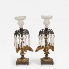 Pair English Regency Bronze Ormolu Candlesticks - 4159264