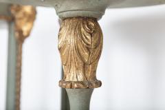Pair English Regency Rams Head Parcel Gilt Carved Torcheres - 2272513